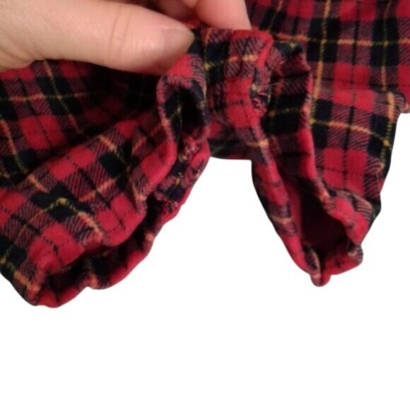 First Moments 6-9 months plaid overalls Red Black Yellow Adjustable - Picture 6 of 8